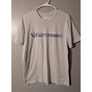 NWT St Louis Battlehawks XFL T-Shirt Mens Medium Gray Football Fan Gear Tee